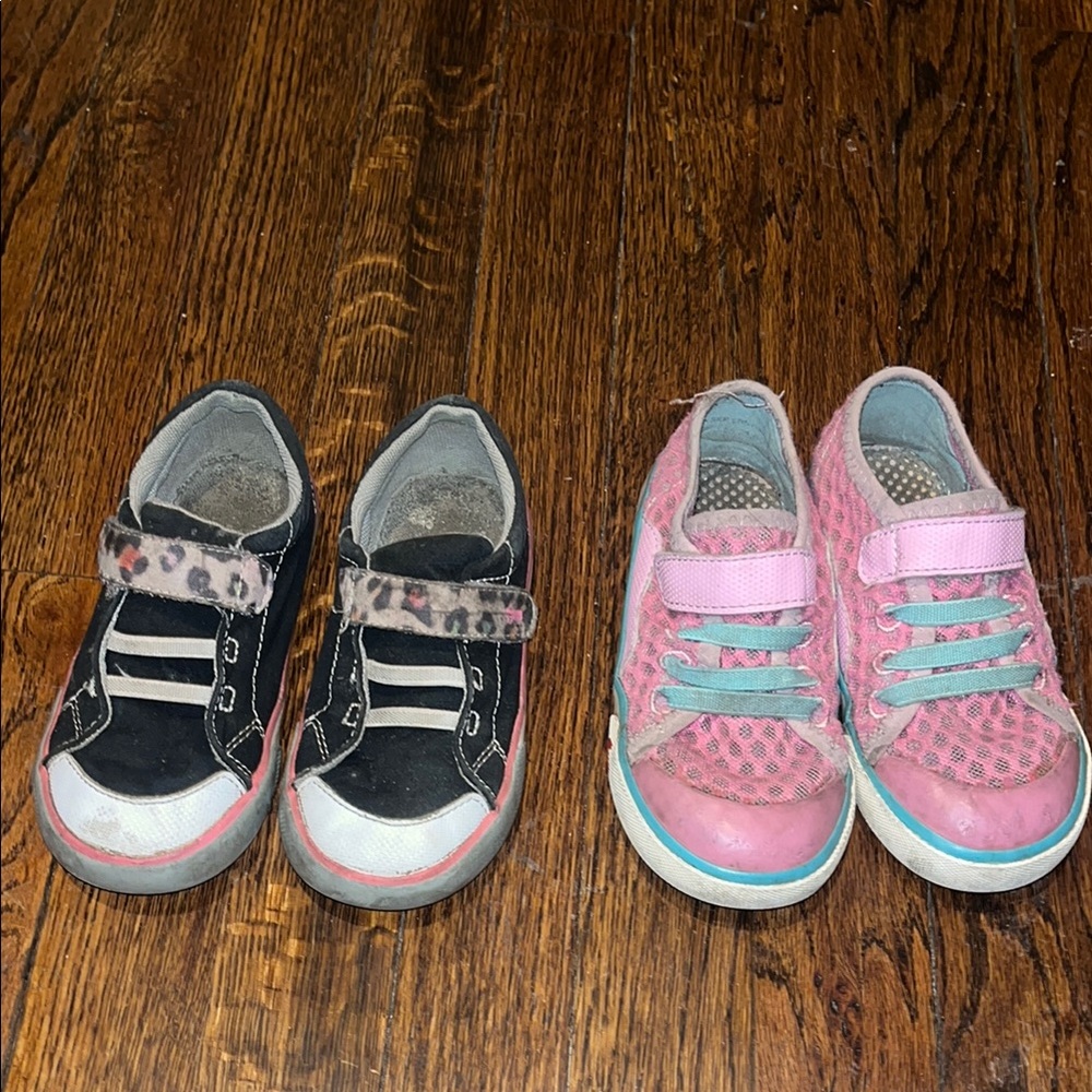 Pink and Black Kids Shoes Set See Kai Run Toddler 10 & 11